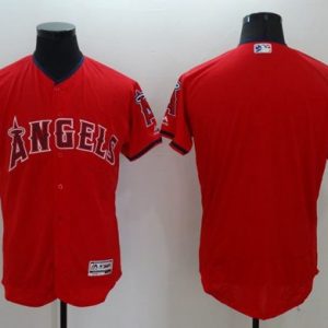 Angels Of Anaheim Blank Red Fashion Stars Stripes Flexbase Authentic Stitched Jersey