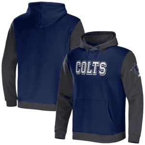 Indianapolis Colts X Darius Rucker Collection Navy Heather Charcoal Colorblock Pullover Hoodie