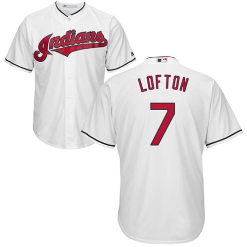 Indians #7 Kenny Lofton White New Cool Base Stitched Jersey