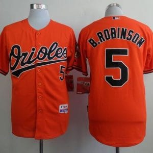 Orioles #5 Brooks Robinson Orange Cool Base Stitched Jersey