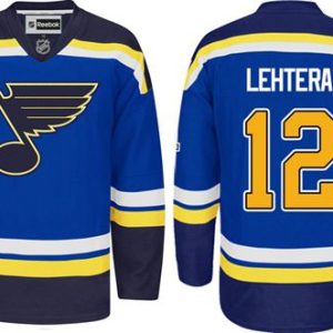 Blues #12 Jori Lehtera Light Blue Home Stitched Jersey