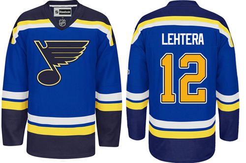 Blues #12 Jori Lehtera Light Blue Home Stitched Jersey