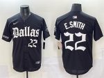 Dallas Cowboys #22 Emmitt Smith Black 'Gothic Lone Star Edition' Limited Stitched Jersey