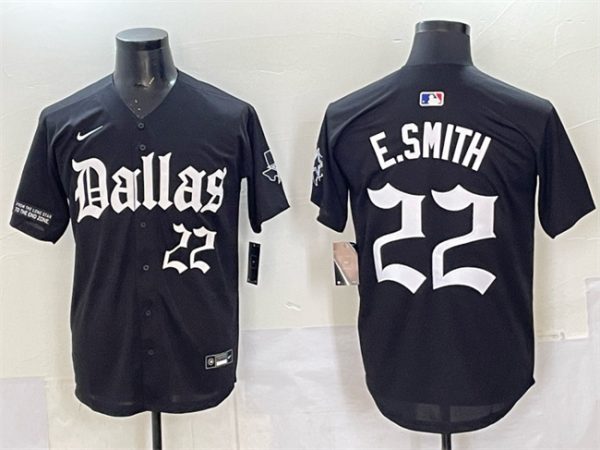 Dallas Cowboys #22 Emmitt Smith Black 'Gothic Lone Star Edition' Limited Stitched Jersey