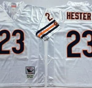 Mitchell Ness Bears #23 Devin Hester White Small No. Throwback Stitched Jersey