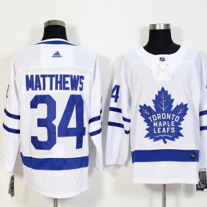 Toronto Maple Leafs #34 Auston Matthews White Stitched Adidas Jersey