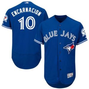 Blue Jays #10 Edwin Encarnacion Blue Flexbase Authentic Collection Stitched Jersey