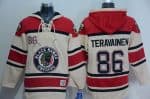 Blackhawks #86 Teuvo Teravainen Cream Sawyer Hooded Sweatshirt Stitched Jersey