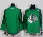 Blackhawks Blank Green St. Patrick's Day New Stitched Jersey
