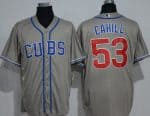 Cubs #53 Trevor Cahill Grey New Cool Base Alternate Road Stitched Jersey