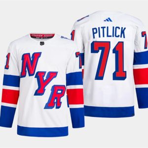 New York Rangers #71 Tyler Pitlick White 2024 Stadium Series Stitched Jersey