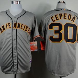 Giants #30 Orlando Cepeda Grey Road Cool Base Stitched Jersey