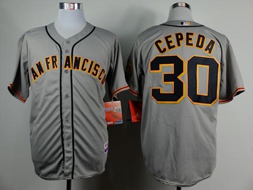 Giants #30 Orlando Cepeda Grey Road Cool Base Stitched Jersey