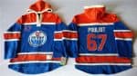 Oilers #67 Benoit Pouliot Light Blue Sawyer Hooded Sweatshirt Stitched Jersey