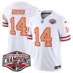 Tampa Bay Buccaneers #14 Chris Godwin White 2024 F.U.S.E. NFC South Division Champions Limited Stitched Jersey
