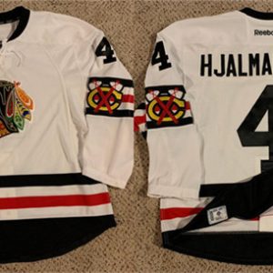 Chicago Blackhawks #4 Niklas Hjalmarsson White Stitched Jersey