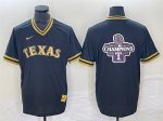 Texas Rangers Black 2023 World Series Champions Big Logo Cool Base Stitched Jersey
