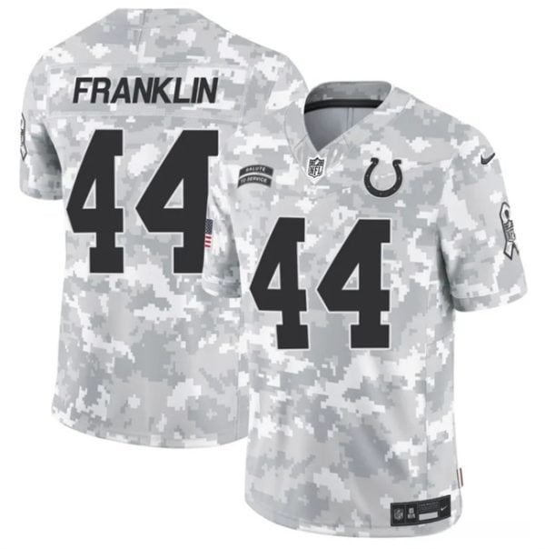 Indianapolis Colts #44 Zaire Franklin Arctic Camo 2024 F.U.S.E. Salute To Service Limited Stitched Jersey