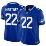 Seattle Seahawks #22 Damien Martinez Royal 2025 F.U.S.E Throwback Vapor Limited Football Stitched Jersey