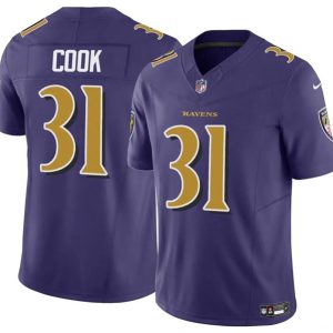 Baltimore Ravens #31 Dalvin Cook Purple 2024 F.U.S.E. Color Rush Vapor Limited Jersey