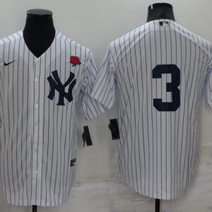 New York Yankees #3 Babe Ruth White Cool Base Stitched Baseball Jersey