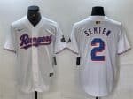 Texas Rangers #2 Marcus Semien White Gold Cool Base Stitched Jersey