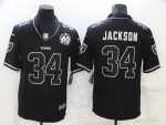 Las Vegas Raiders #34 Bo Jackson Black Shadow Vapor Limited Stitched Jersey