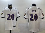Baltimore Ravens #20 Ed Reed White Vapor Limited Jersey
