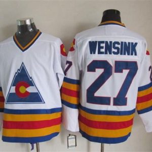 Avalanche #27 John Wensink White CCM Throwback Stitched Jersey