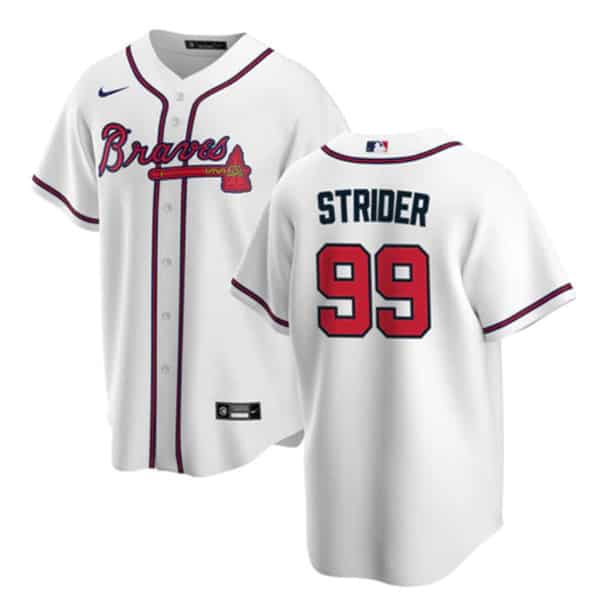 Atlanta Braves #99 Spencer Strider White Cool Base Stitched Jersey