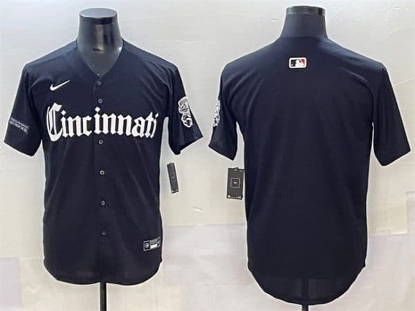 Cincinnati Reds Blank Black 'Gothic Queen City Edition' Vapor Premier Limited Stitched Jersey