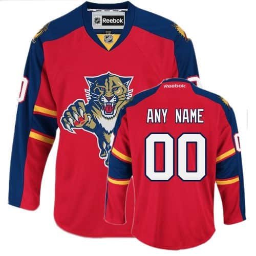 Florida Panthers Custom Name Number Size Red Home Stitched Jersey