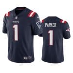 New England Patriots #1 DeVante Parker Navy Vapor Untouchable Limited Stitched Jersey