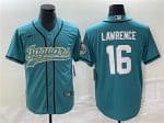Jacksonville Jaguars #16 Trevor Lawrence Teal With Patch Cool Base Stitched Jersey
