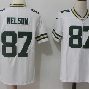 Green Bay Packers #87 Jordy Nelson White Stitched Vapor Untouchable Limited Nike Jersey