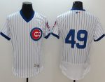 Cubs #49 Jake Arrieta White Flexbase Authentic Collection Cooperstown Stitched Jersey