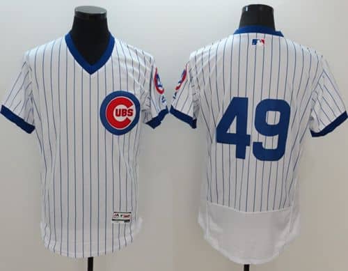 Cubs #49 Jake Arrieta White Flexbase Authentic Collection Cooperstown Stitched Jersey