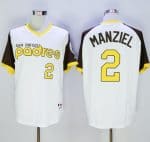 Padres #2 Johnny Manziel White 1978 Turn Back The Clock Stitched Jersey