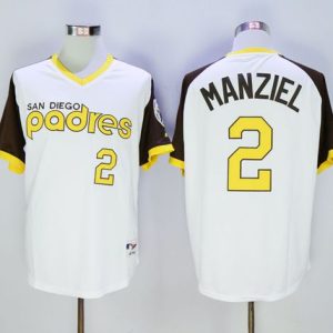 Padres #2 Johnny Manziel White 1978 Turn Back The Clock Stitched Jersey