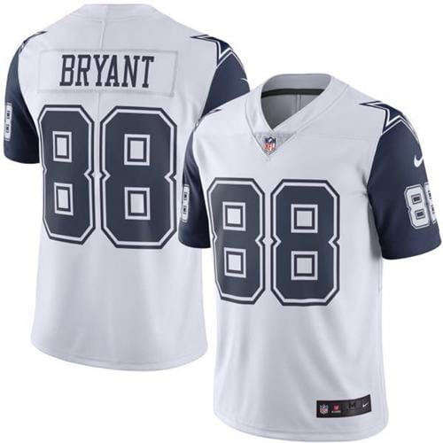 Cowboys #88 Dez Bryant White Stitched Limited Rush Nike Jersey
