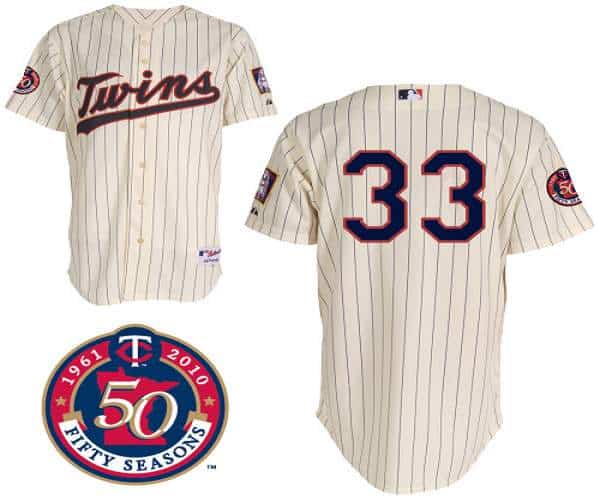 Twins #33 Justin Morneau Stitched Cream Jersey