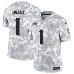 Minnesota Vikings #1 Bud Grant Arctic Camo 2024 F.U.S.E. Salute To Service Limited Stitched Jersey