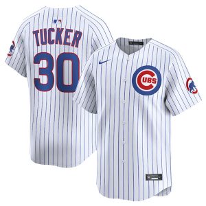 Chicago Cubs #30 Kyle Tucker White Home Limited Stitched Jersey