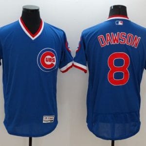 Cubs #8 Andre Dawson Blue Flexbase Authentic Collection Cooperstown Stitched Jersey