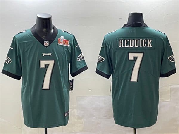 Philadelphia Eagles #7 Haason Reddick Green 2025 Super Bowl LIX Patch Vapor Untouchable Limited Stitched Jersey