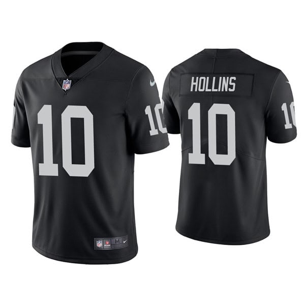 Las Vegas Raiders #10 Mack Hollins Black Vapor Untouchable Limited Stitched Jersey