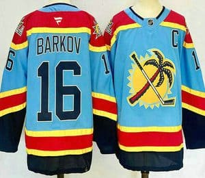 Florida Panthers #16 Aleksander Barkov Blue 2024 Reverse Retro Stitched Jersey