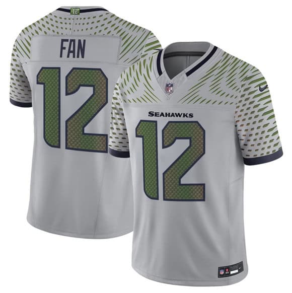 Seattle Seahawks #12 Fan Gray 2025 F.U.S.E. ¡°Rivalries¡± Vapor Untouchable Limited Football Stitched Jersey
