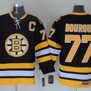 Bruins #77 Ray Bourque Black CCM Throwback Stitched Jersey