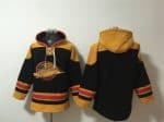 Vancouver Canucks Blank Black Ageless Must-Have Lace-Up Pullover Hoodie